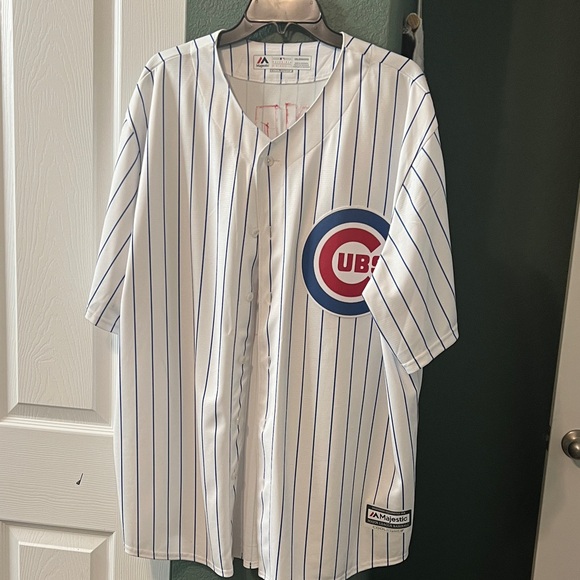 Majestic Other - Kris Bryant size 2XL Majestic Cubs White and Blue Striped Men's Shirt